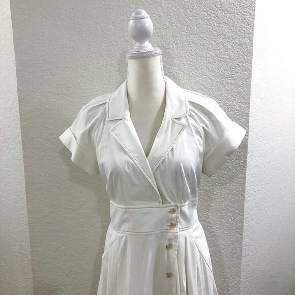 Anthropologie Maeve Poplin Midi Shirt Dress 8 - Picture 5 of 12